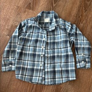 Crewcuts Blue Button Down Shirt Classic Plaid